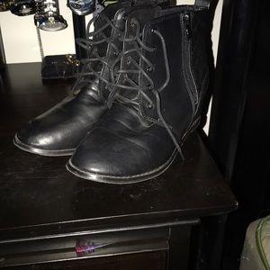 Black Flat Ankle Boots